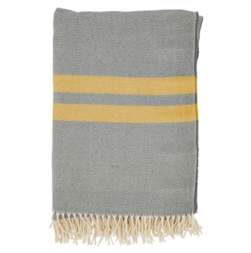 Striped Herringbone Throw
