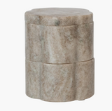 Beige Marble Stackable Pinch Pots with Lid