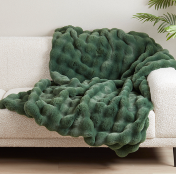 Bubble Faux Fur Throw