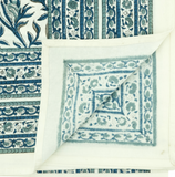 Blue Block Print Tablecloth