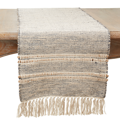 Striped Tassel Runner