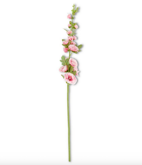 Pink Hollyhock Stem - 43"