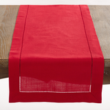 Red Runner With Hemstitched Border