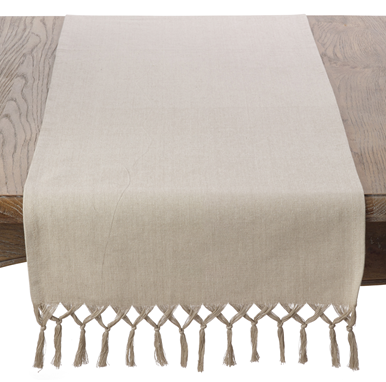 Charcoal Linen Table Runner - 108"