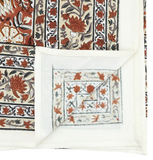 Rust Block Print Tablecloth