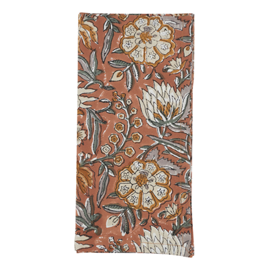 Rust Block Print Napkins