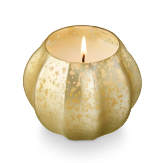 Leaves & Acorn Mercury Glass Pumpkin Candle by Illume