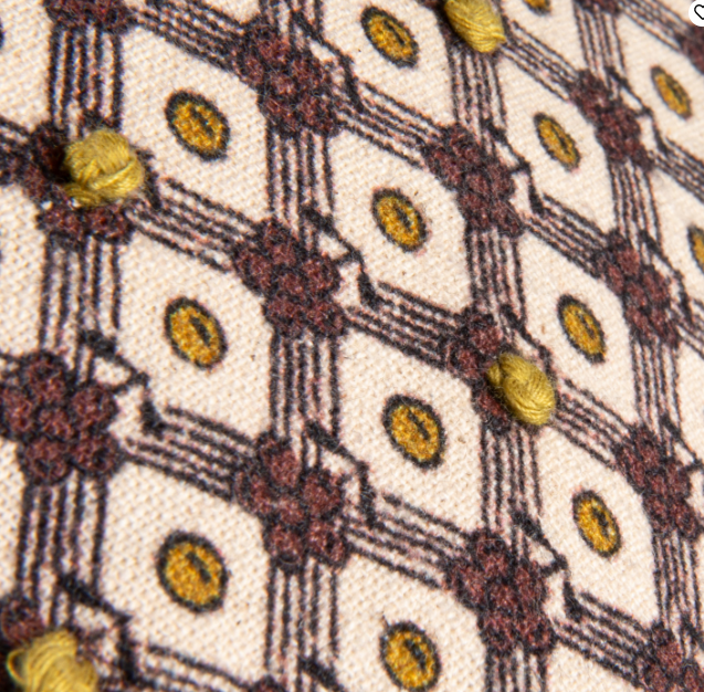 Purple French Knot Lumbar Pillow