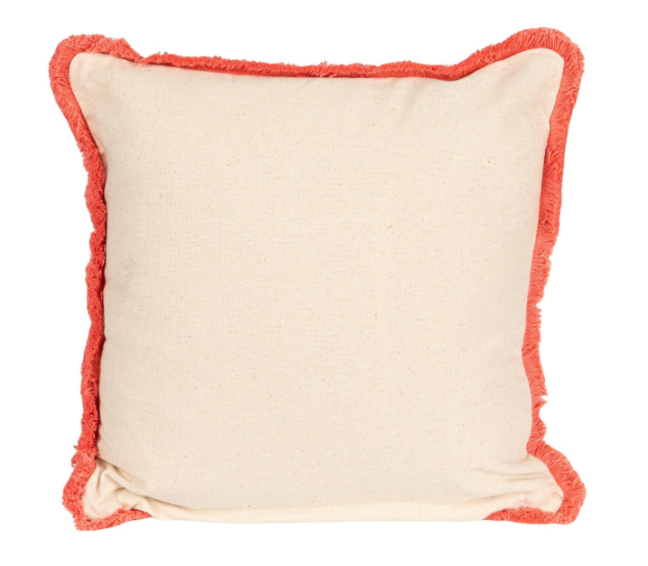 Floral Embroidered Mini Square Pillow