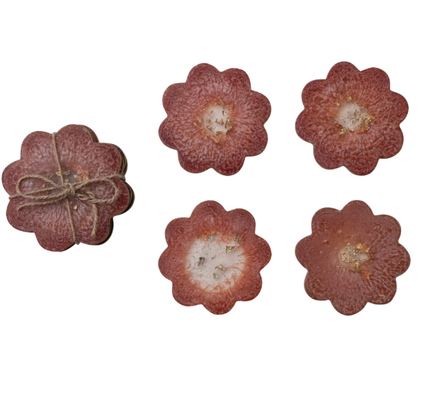 Red Flower Coasters