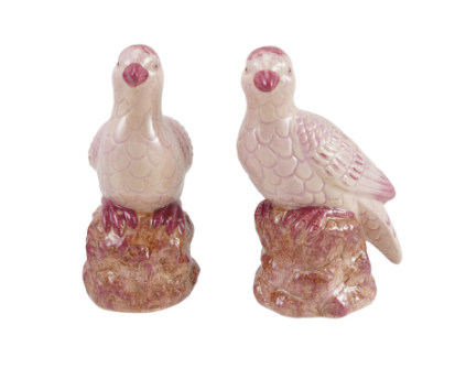 Hand-Painted Stoneware Bird