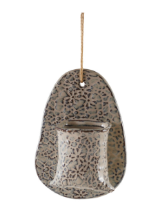 Embossed Stoneware Wall Vases