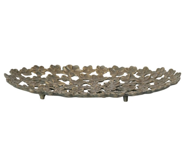 Gold Flower Cut-out Tray