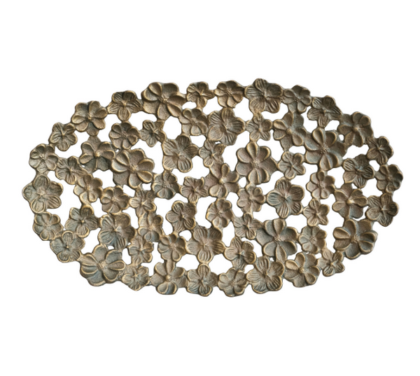 Gold Flower Cut-out Tray