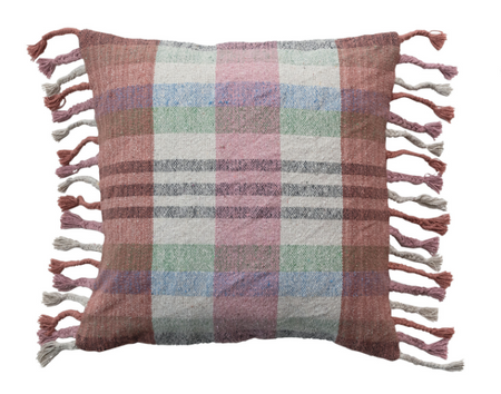 Cotton Plaid Flannel Pillow