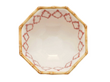 Octagon Shaped Bowl w Bamboo Rim
