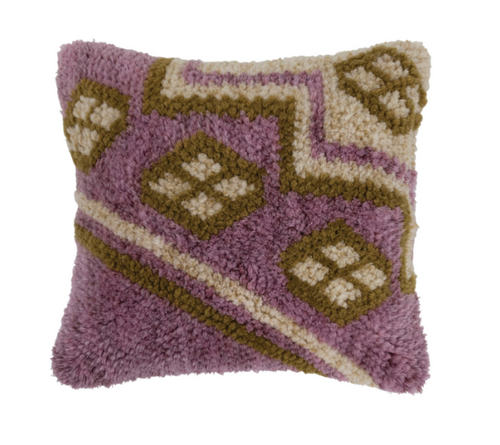 Geometric Tufted Pillow