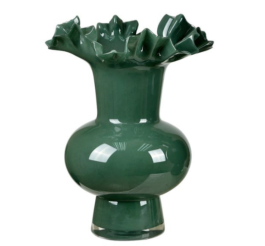 Ebouriffe Emerald Green Vase
