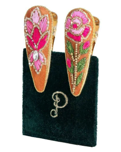 Flora Jeweled Hair Clips