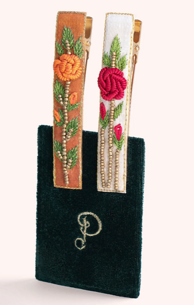 Embroidered Hair Bars