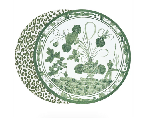 VIDA Faenza and Green Reversible Round Placemats
