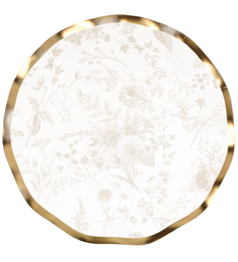 Timeless Sand Wavy Paper Salad Plates by Sophistiplate