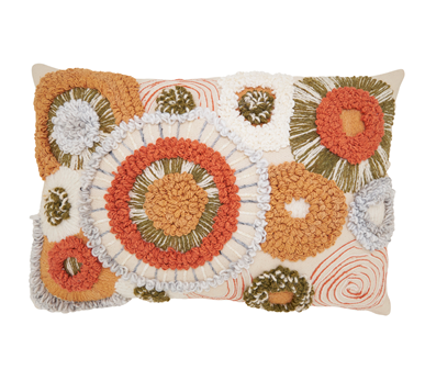 Boho Circles Lumbar Pillow