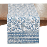 Blue Block Print Table Runner