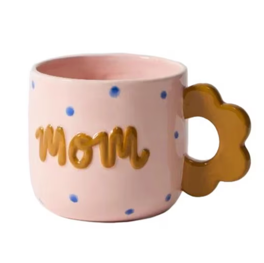 Mom Flower Handle Mug