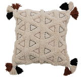 Tufted Kantha Stitch Pillow