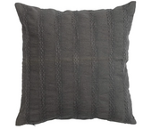Charcoal Woven Cotton Pillow