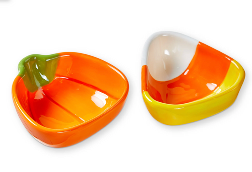 Candy Corn & Pumpkin Dip Bowls
