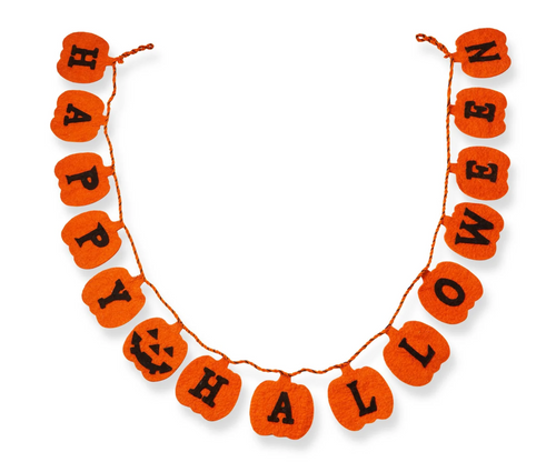 Happy Halloween Wool Felt Garland