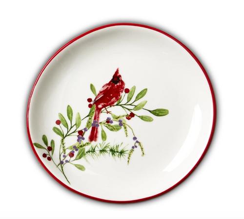 Winter Cardinal Appetizer Plate