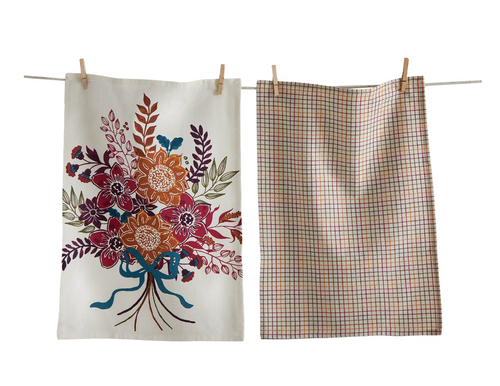 Autumn Bloom Dishtowels - Set of 2