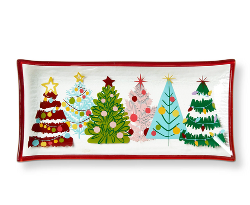 Groovy Trees Glass Trinket Tray