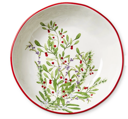 Winter Berries Serving Bowl