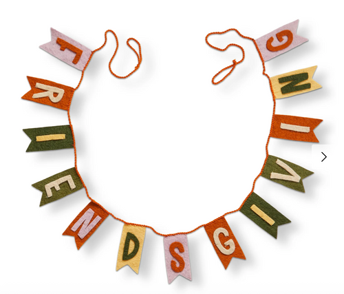 Friendsgiving Wool Felt Garland