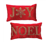 Joy & Noel Velvet Lumbar Pillows