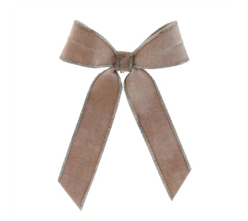 Taupe Bling Bow Clip