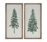 Embroidered Framed Tree Decor