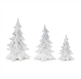 White Glittered Rustic Trees
