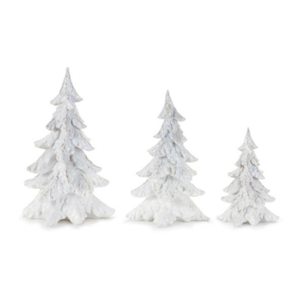 White Glittered Rustic Trees