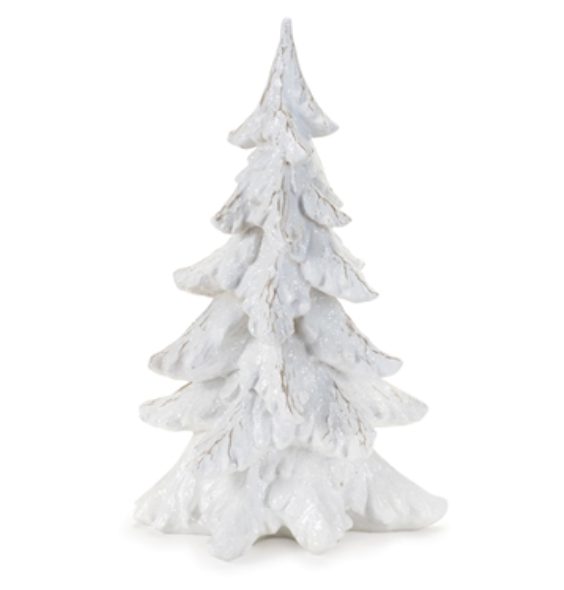 White Glittered Rustic Trees