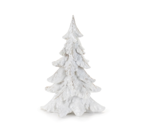 White Glittered Rustic Trees