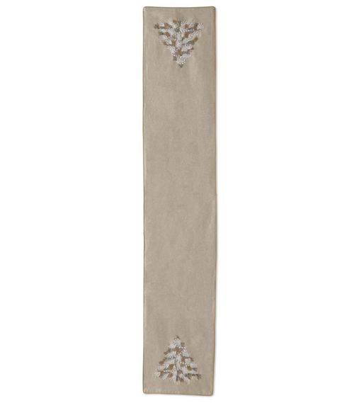 Beaded Christmas Tree Table Runner