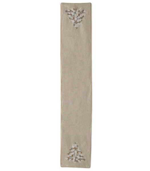 Beaded Christmas Tree Table Runner