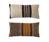 Striped Faux Sherpa Lumbar Pillows
