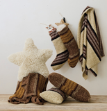 Striped Faux Sherpa Lumbar Pillows
