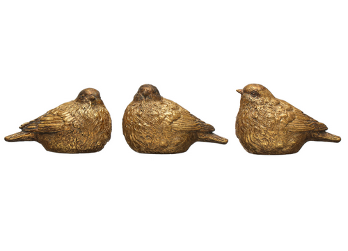 Gold Round Resin Birds